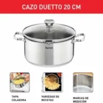 Tefal Duetto cacerola de acero inoxidable 20 cm