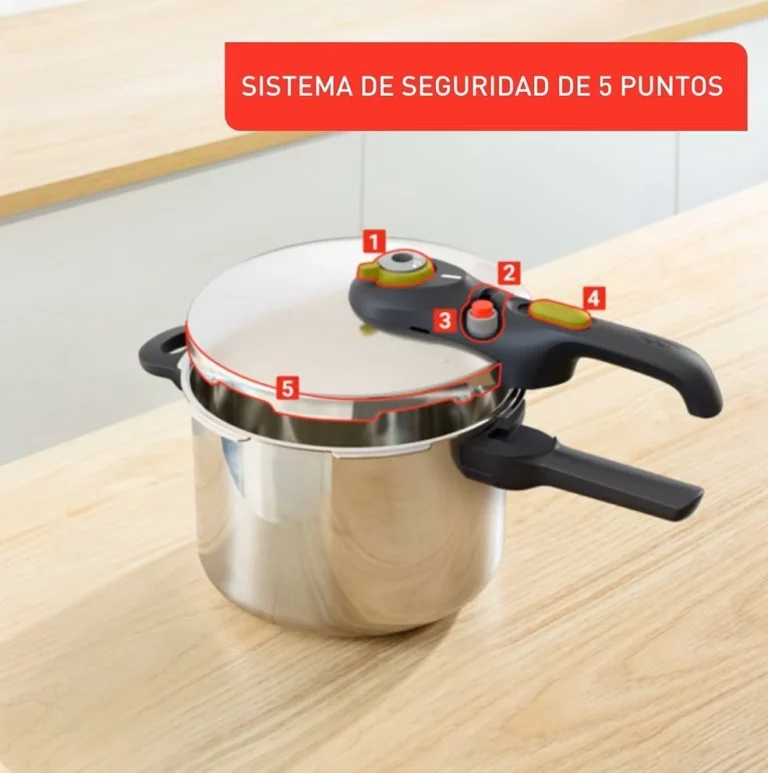 Tefal Secure 5 Neo olla a presión de 6 litros con cestillo