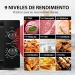 Toshiba MW2-MG20P(BK) Forno micro-ondas 20 L, brilho 700W/1000W, com crispy grill e função de cozedura comb