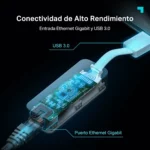 Adaptador USB a Ethernet TP-Link UE300 Gigabit 1000 Mbps