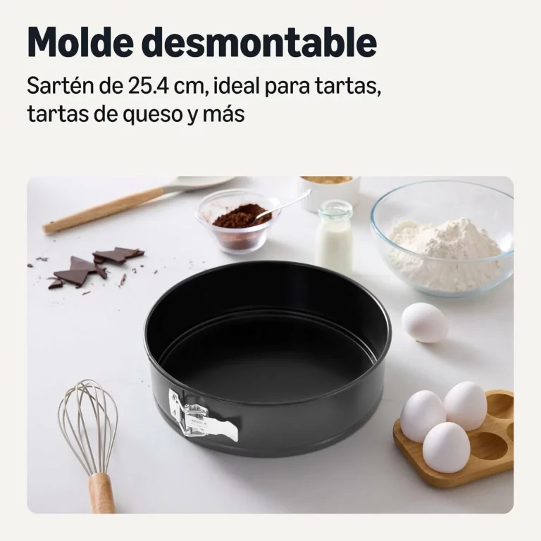 Amazon Basics Molde Desmontable Antiadherente, Apto para Lavavajillas y Horno, 25,4cm