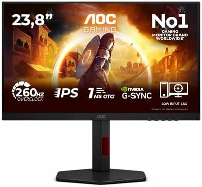AOC 24G4ZR Gaming Monitor 24 Pulgadas 260Hz Panel Fast IPS
