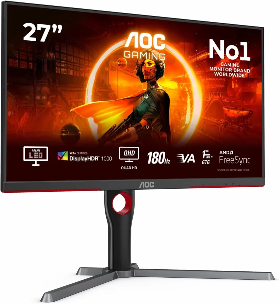 AOC Gaming Q27G3XMN monitor 27" QHD Mini LED 180 Hz