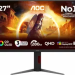 AOC Q27G4ZD monitor gaming QD-OLED 27" QHD 280 Hz