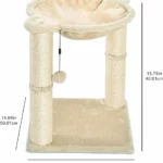 Árbol para gatos Amazon Basics con hamaca y cama