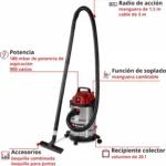 Aspirador en seco y húmedo Einhell TC-VC 2045 S
