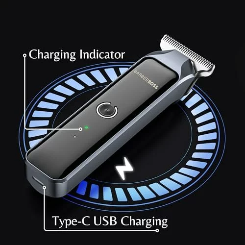 BarberBoss recortadora de barba inalámbrica con pantalla LCD