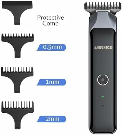 BarberBoss recortadora de barba inalámbrica con pantalla LCD