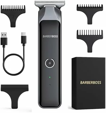 BarberBoss recortadora de barba inalámbrica con pantalla LCD