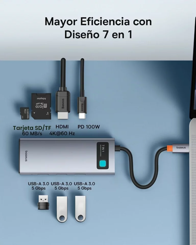 Baseus Hub USB C 7 en 1 con HDMI 4K