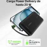Batería externa Belkin BoostCharge 10000 mAh con cable USB-C
