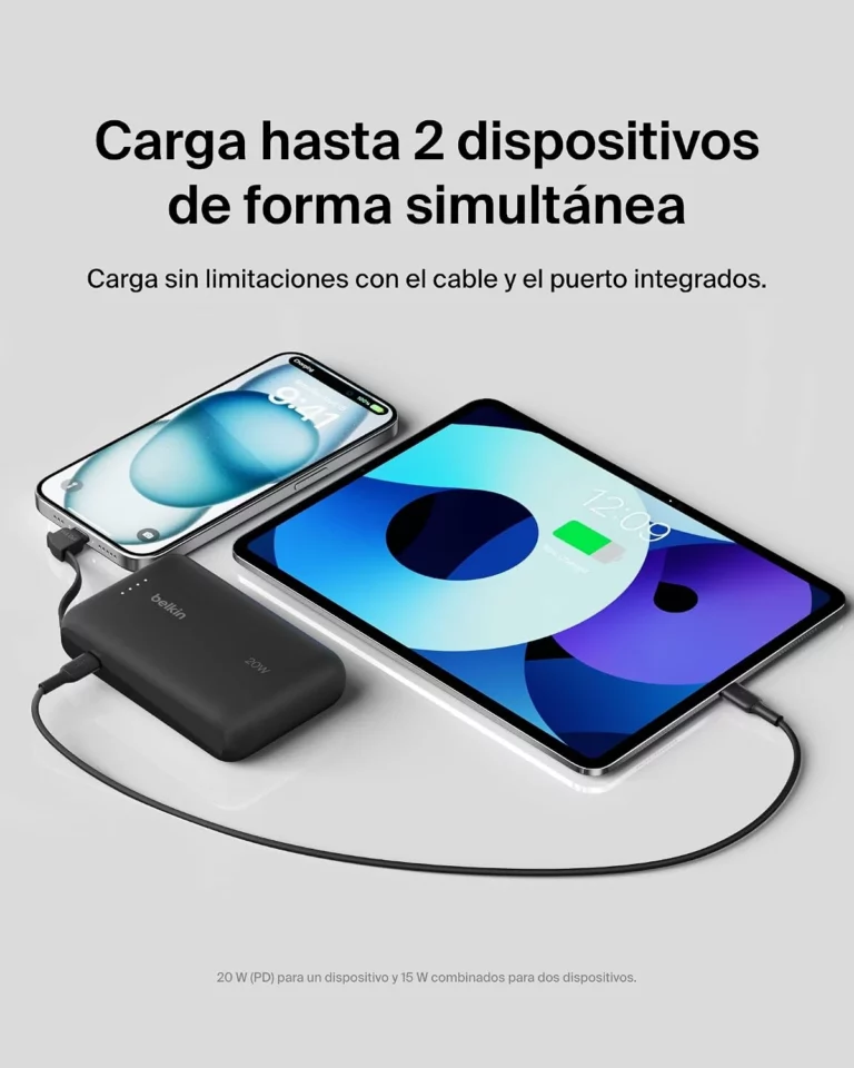 Batería externa Belkin BoostCharge 10000 mAh con cable USB-C