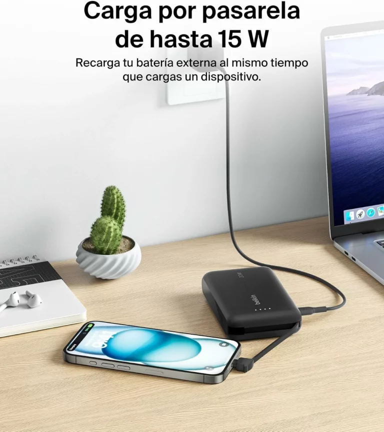 Batería externa Belkin BoostCharge 10000 mAh con cable USB-C