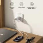Belkin BoostCharge Pro cargador USB-C GaN 70 W de 3 puertos