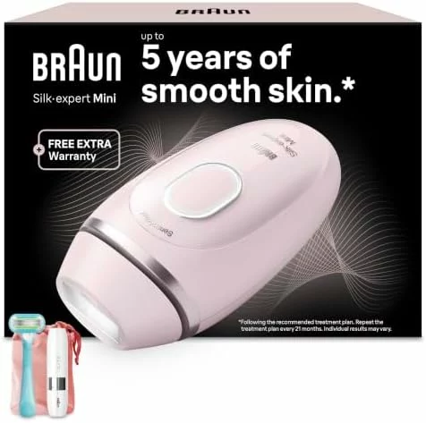 Braun Silk·expert Mini PL1112, depiladora de luz pulsada rosa