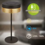 BRILONER lámpara de mesa LED sin cable IP44 táctil regulable