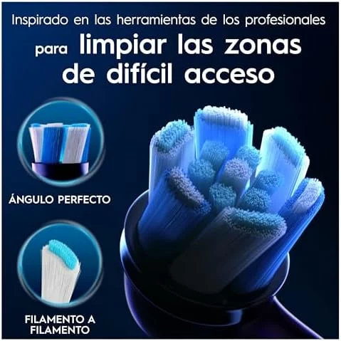 Cabezales de recambio Oral-B iO Ultimate Clean negros, pack de 8