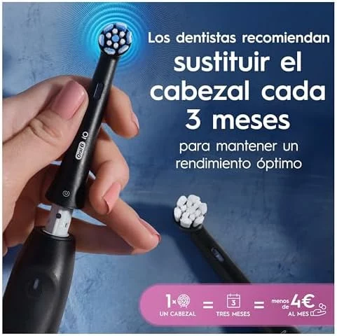 Cabezales Oral-B iO Gentle Care negros, pack de 8