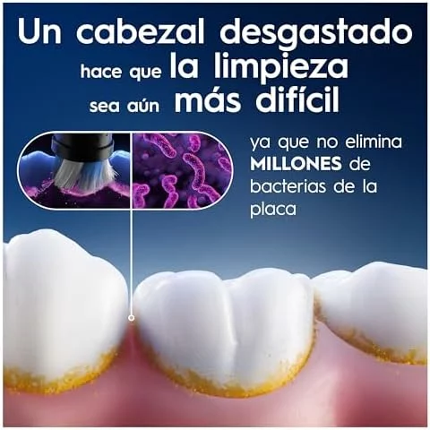 Cabezales Oral-B iO Gentle Care negros, pack de 8