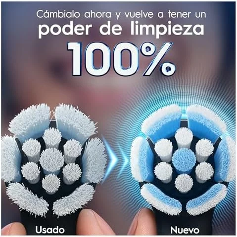 Cabezales Oral-B iO Gentle Care negros, pack de 8
