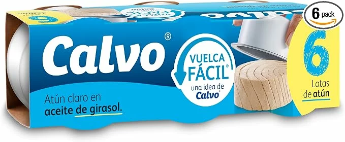 Calvo Atún Claro en Aceite de Girasol Pack 6 x 65 g