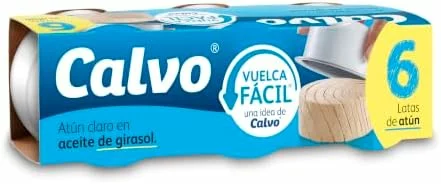 Calvo Atún Claro en Aceite de Girasol Pack 6 x 65 g