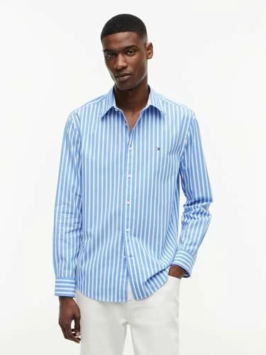 Camisa Tommy Hilfiger Flex Poplin Seasonal Stripe para hombre
