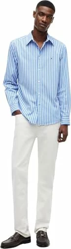 Camisa Tommy Hilfiger Flex Poplin Seasonal Stripe para hombre