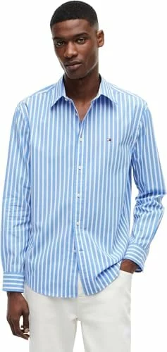 Camisa Tommy Hilfiger Flex Poplin Seasonal Stripe para hombre