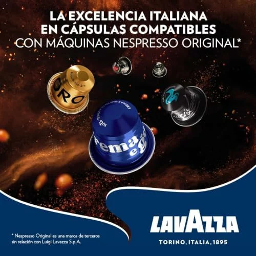 Cápsulas de café Lavazza Qualità Oro compatibles con Nespresso, 10 unidades