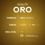 Cápsulas de café Lavazza Qualità Oro compatibles con Nespresso, 10 unidades