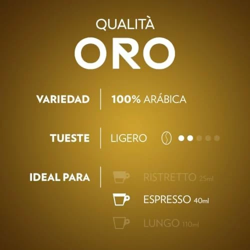 Cápsulas de café Lavazza Qualità Oro compatibles con Nespresso, 10 unidades
