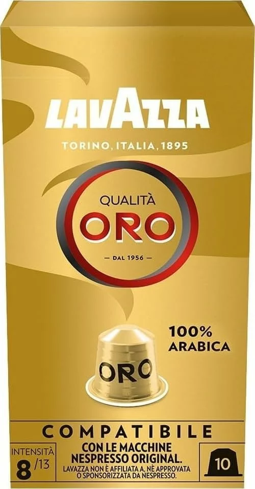 Cápsulas de café Lavazza Qualità Oro compatibles con Nespresso, 10 unidades