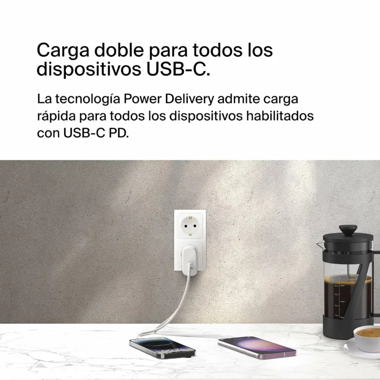 Cargador Belkin BoostCharge doble USB-C 60 W