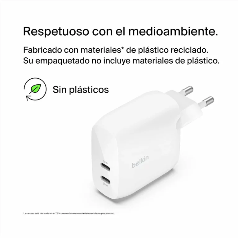Cargador Belkin BoostCharge doble USB-C 60 W