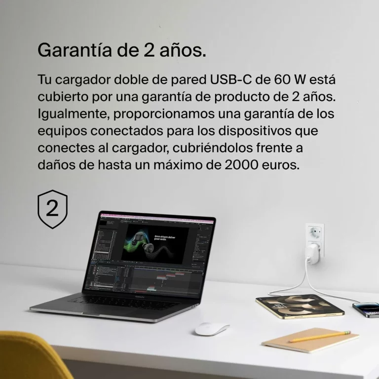 Cargador Belkin BoostCharge doble USB-C 60 W