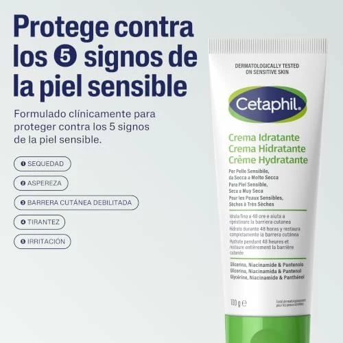 Cetaphil crema hidratante facial y corporal 100 g