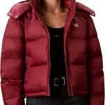 Chaqueta acolchada Calvin Klein Essential Mw roja para mujer LV047H500G