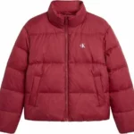 Chaqueta acolchada Calvin Klein Essential Mw roja para mujer LV047H500G