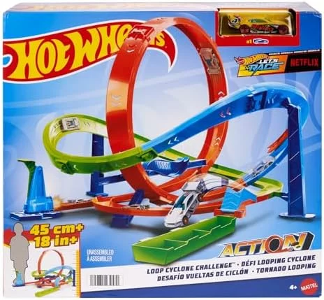 Circuito Hot Wheels Action Desafío Vueltas de Ciclón con coche