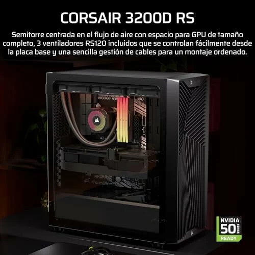 Corsair 3200D RS caja semitorre para PC negra