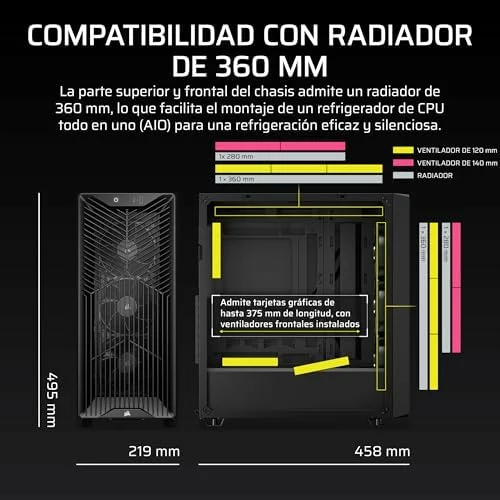 Corsair 3200D RS caja semitorre para PC negra
