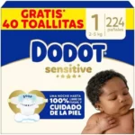 Dodot Sensitive Talla 1, pack 224 pañales con 40 toallitas