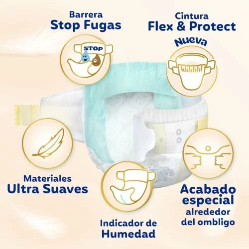 Dodot Sensitive Talla 1, pack 224 pañales con 40 toallitas