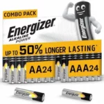 Energizer Alkaline Power Pilas AA + AAA (Paquete de 48) - 24AA y 24AAA