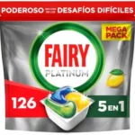 Fairy Platinum cápsulas para lavavajillas limón 126 unidades