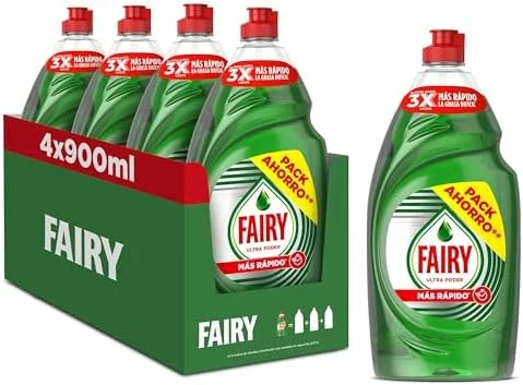 Fairy Ultra Poder Original lavavajillas líquido pack de 4 x 900 ml