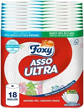 Foxy Asso Ultra papel de cocina 18 rollos