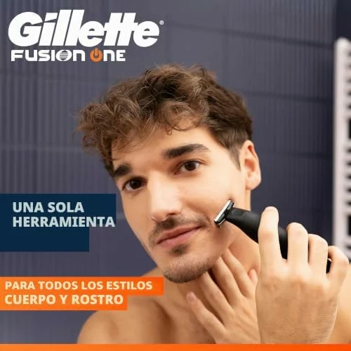 Gillette Fusion One recortadora y afeitadora corporal negro