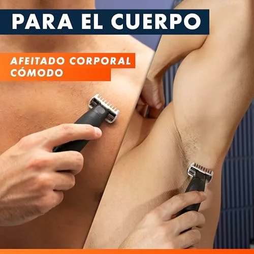Gillette Fusion One recortadora y afeitadora corporal negro